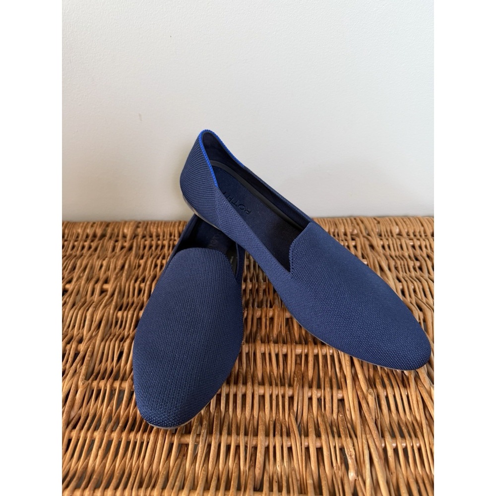 Rothys The Point II Ballet Flats Womens 11.5 Deep Navy Blue Washable Slip On